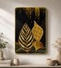Blue & Gold Leaf Rectangular Wall Art 12 x 18 Inch