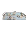Blue & Gold MDF Wood Blue Bird  Rectangle Serving Tray