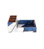 Blue & Gold Mdf Wood Rectangle 1 Pcs Cutlery Cum Tissue Holder