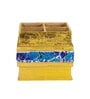 Blue & Gold Mdf Wood Square 1 Pcs Cutlery Holder