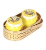 Blue & Gold Metal Cake Platter WIth Knife & Server