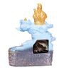 Blue & Gold Resin Lord Shiva Indoor Water Fountain