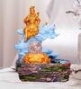 Blue & Gold Resin Lord Shiva Indoor Water Fountain