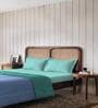 Blue And Green Microfiber Solid Reversible 150 GSM Double Bed Comforter