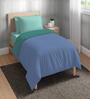 Blue And Green Microfiber Solid Reversible 150 GSM Single Bed Comforter