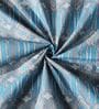 Blue & Grey 144TC Cotton Flat Super King Bedsheet with 2 Pillow Covers