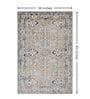 Blue & Grey Abstract PP Heatset & Shrink Polyester 3 x 5 Feet  Machine -Made Carpet