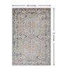 Blue & Grey Abstract PP Heatset & Shrink Polyester 4 x 6 Feet  Machine -Made Carpet
