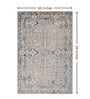 Blue & Grey Abstract PP Heatset & Shrink Polyester 5 x 7 Feet  Machine -Made Carpet