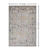 Blue & Grey Abstract PP Heatset & Shrink Polyester 6 x 9 Feet  Machine -Made Carpet