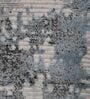 Blue & Grey Abstract PP Heatset & Shrink Polyester 6 x 9 Feet  Machine -Made Carpet