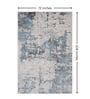 Blue & Grey Abstract PP Heatset & Shrink Polyester 6 x 9 Feet  Machine -Made Carpet
