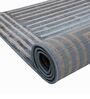 Blue & Grey Geometric PP Heatset & Shrink Polyester 6 x 9 Feet  Machine -Made Carpet