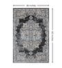 Blue & Grey Traditional PP Heatset & Shrink Polyester 3 x 5 Feet  Machine -Made Carpet