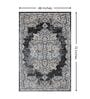 Blue & Grey Traditional PP Heatset & Shrink Polyester 4 x 6 Feet  Machine -Made Carpet