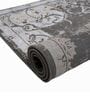 Blue & Grey Traditional PP Heatset & Shrink Polyester 6 x 9 Feet  Machine -Made Carpet