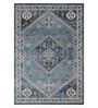 Blue & Grey Traditional PP Heatset 5 x 7 Feet  Machine -Made Carpet