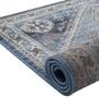 Blue & Grey Traditional PP Heatset 6 x 9 Feet  Machine -Made Carpet