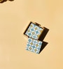 Blue & Gold Combo Tissue Box Holder with  Set of 6 Coaster Set