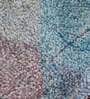 Blue Abstract Faux Silk 3 ft x 5 ft Hand Woven Carpet