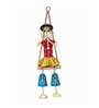 Blue & Red Handpainted Musician Doll Metal Wall Art
