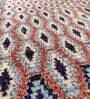Blue Abstract Faux Silk 5 ft x 7 ft Hand Woven Carpet