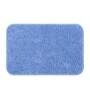 Blue & Silver Absorbent and Quick-Dry Polyester Bath Mats 38x58 cm