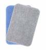 Blue & Silver Absorbent and Quick-Dry Polyester Bath Mats 38x58 cm