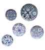Blue & White Abstract Meena Wall Art Set of 5