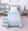 Blue & White Cotton Floral 350 GSM Single Bed Reversible Dohar