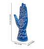 Blue & White Evil Eye Hand Showpieces 9 Inch