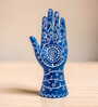 Blue & White Evil Eye Hand Showpieces 9 Inch