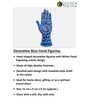 Blue & White Evil Eye Hand Showpieces 9 Inch