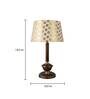 Blue & White Fabric Shade Table Lamp With Copper Base