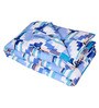 Blue & White Geometric 210 TC Cotton 6 Pieces Bedding Set Collection