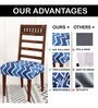 Multicolor Printed Polyester Blend 16x20 Inches Chair Covers (Set of 4)