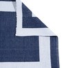 Blue & White Polypropylene Geometric 3 x 5 Feet Dhurrie