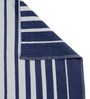Blue & White Polypropylene Striped 3 x 5 Feet Dhurrie