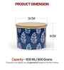 Blue & White Printed Metal Airtight Containers Set Of 3