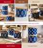 Blue & White Printed Metal Airtight Containers Set Of 3