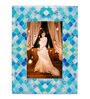 Blue & White Wooden Rectangular photo frame