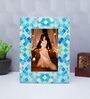 Blue & White Wooden Rectangular photo frame