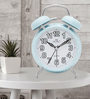 Mini Blue Analog Alarm Table Clock