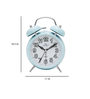 Mini Blue Analog Alarm Table Clock