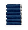 Blue Cotton Solid 500 GSM 4 Pcs Face Towels