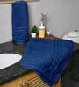 Blue Cotton Solid 550 GSM 2 Pcs Bath Towels