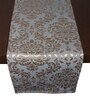 Blue  Damasc Cotton Jacquard (84 x 13) Table Runner