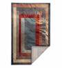 Blue Geometric Polypropylene 5 ft x 7 ft Machine Made Carpet