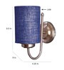 Blue Jute Fabric Wall Mounted Uplight Sconce (Blue)