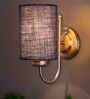 Blue Jute Fabric Wall Mounted Uplight Sconce (Blue)
